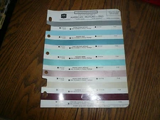 1963 AMC ACME Color Chip Paint Sample 
