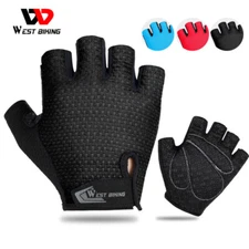 WEST BIKING Breathable Cycling Short Half Finger Gloves Road Bike Sports Gloves