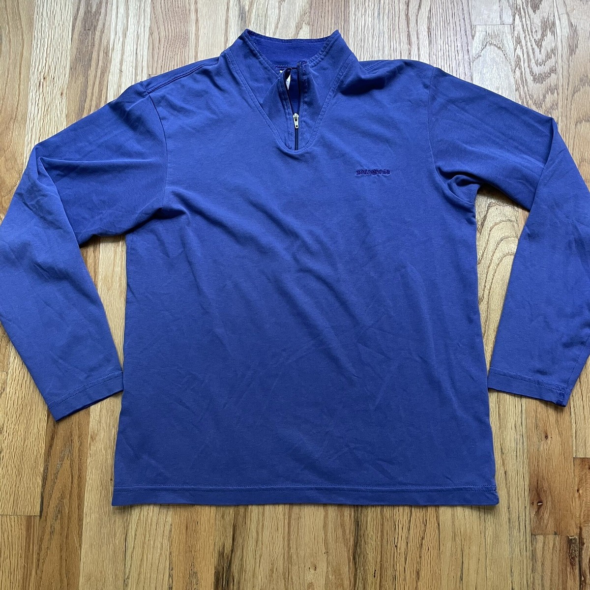 Mens Vintage 90s Patagonia USA Purple Base Layer Pullover Long