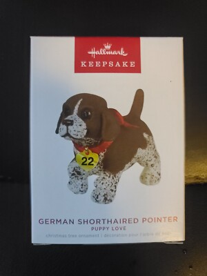 2022 Hallmark Keepsake Ornament 32nd Puppy Love German Shorthaired Pointer NEW