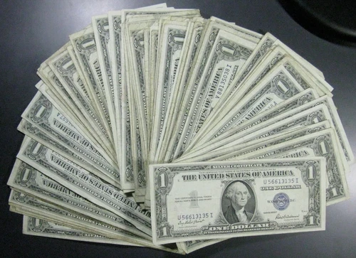 (LOT OF 10 NOTES) 1935 - 1957 Silver Certificate LOWEST PRICE ON EBAY