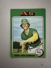 Ken Holtzman Oakland A's 1975 Topps Baseball Card #145 World Series Champion