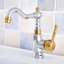 Chrome Gold Brass Kitchen Wet Bar Bathroom Sink Faucet Cold/Hot Mixer Tap esf803
