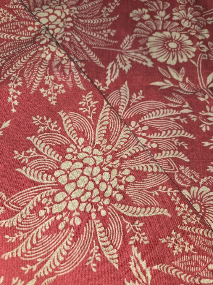 Restoration Hardware Red Floral Euro Shams Pair - Image 3 of 4