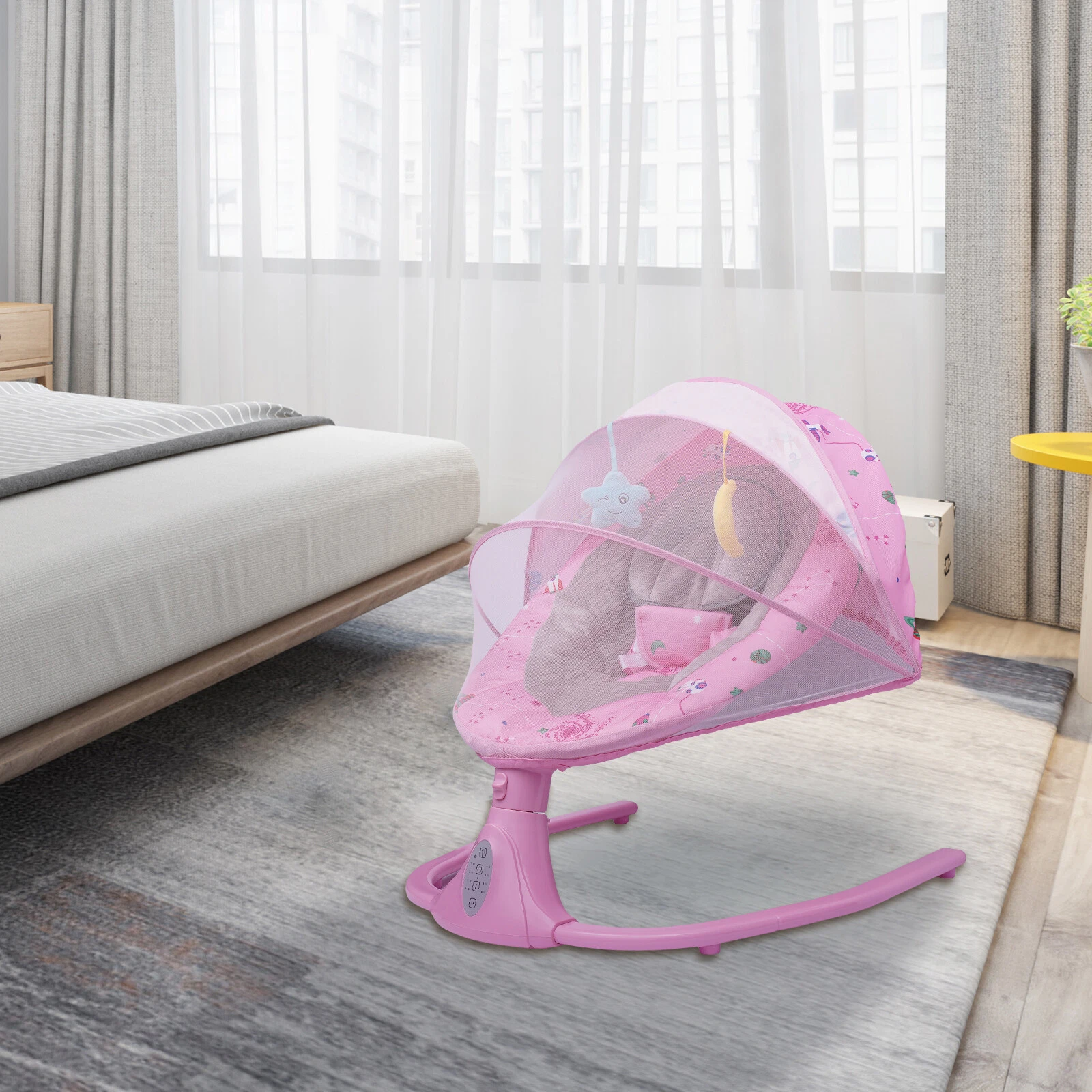 Electric Baby Bouncer Seat Swing Cradle Rocker Chair Music Newborn Infant Remote