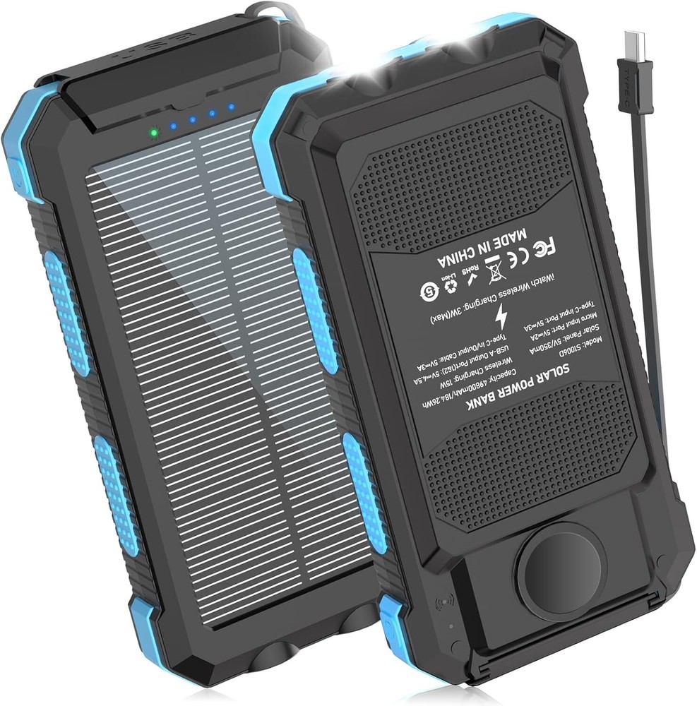Power Bank, Solar Charger, 49800mAh Portable Charger for Phone & Apple Watch Power Bank, Solar Charger, 49800mAh Portable Charger for Phone & Apple Watch