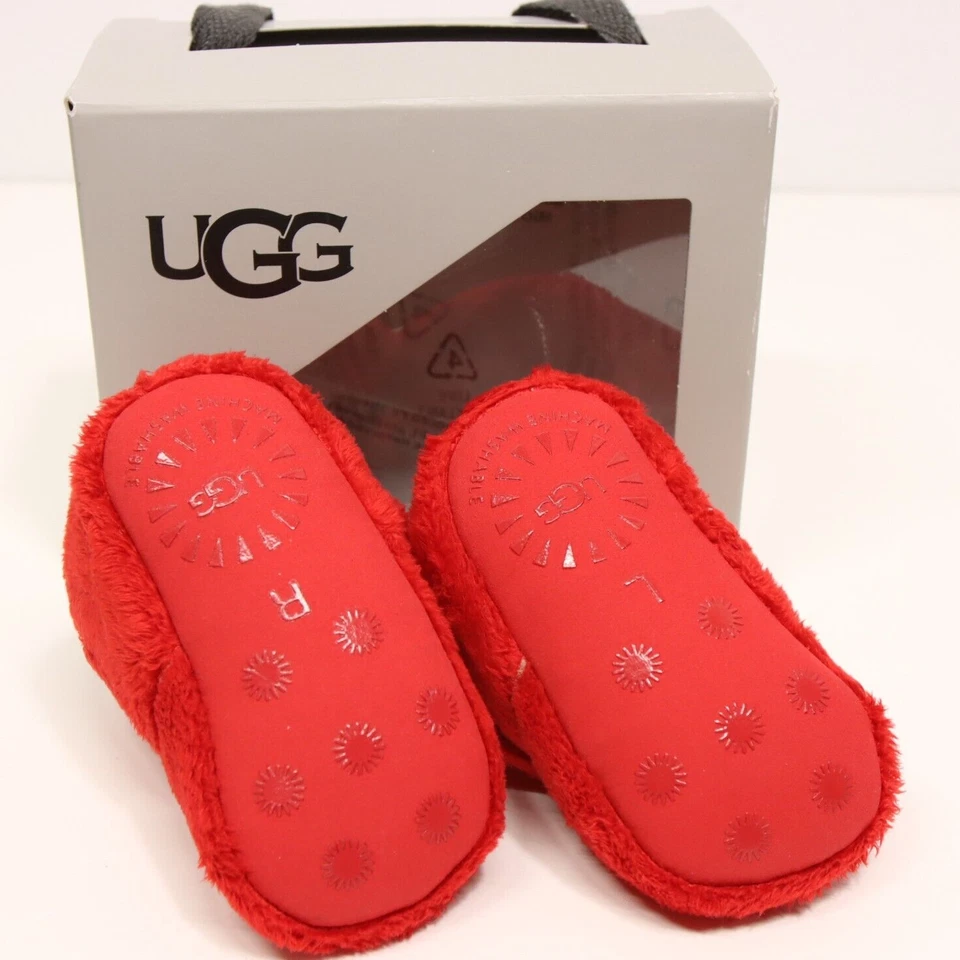 Botines de bebé UGG Bixbee talla 2 a 3 6-12M rojo imitación piel Foto 2 de 3