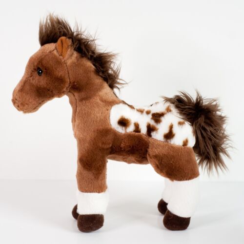 Peluche Aurora Appaloosa Caballo Familia Peluche Poni Marrón Manchado - Imagen 4 de 11
