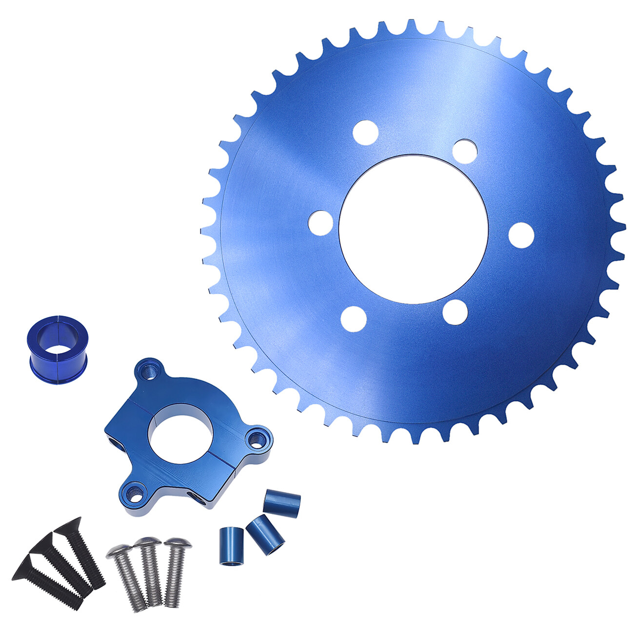 Colorful CNC 44T Sprocket/1.5" Adapter Fit  66cc 80cc Motorized Bicycle