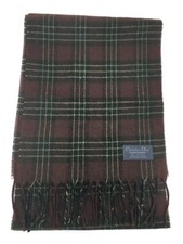 Christian Dior Cashmaire Brown Plaid Scarf 100 Acrylic RN 15200 