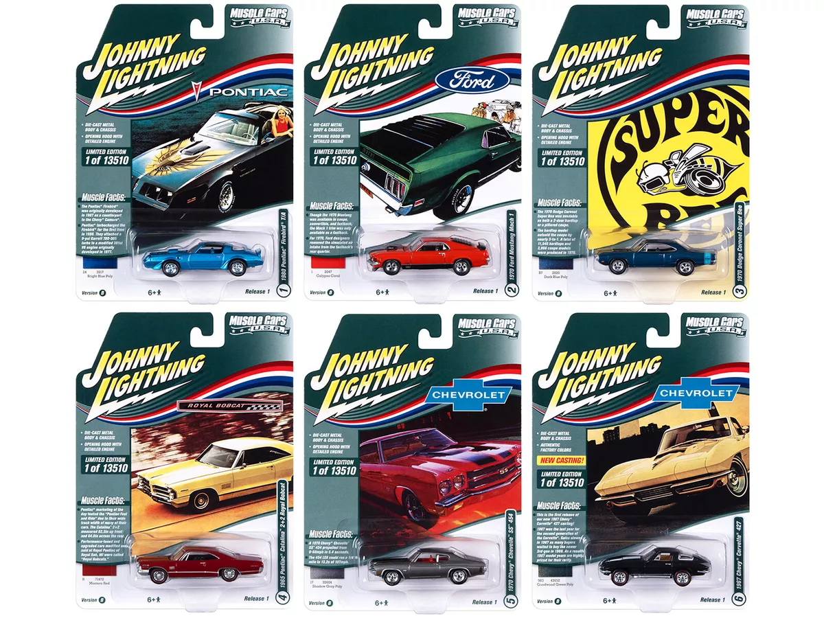 MUSCLE CARS USA 2022 RELEASE 1 6 CAR SET 1 64 MODELS JOHNNY