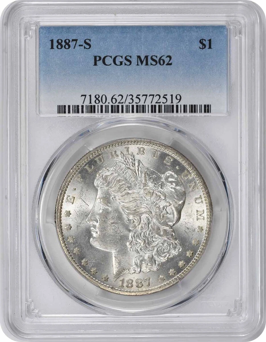 アメリカ　モルガンダラー銀貨1887 MS-62 PCGS MS 62 Graded 1887 Year Morgan US Dollars (1878-1921) for sale | eBay