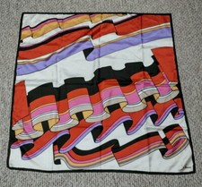 Vintage La Mendola Bold Colors Abstract Art Silk Scarf Italy