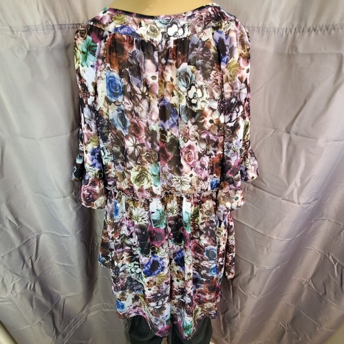 Jessica Simpson Maternity Bohemian Multicolor Floral Half Sleeve Tunic Top SizeM - Picture 6 of 11