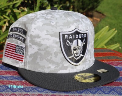 2024 NFL Salute to Service Las Vegas Raiders Fitted Hat New Era 59FIFTY