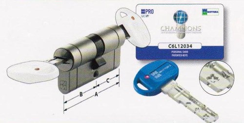 Cilindro di Sicurezza Champions Pro Mottura Chiave-Chiave 5+1 Frizion. Mis.varie