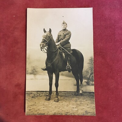 Unbekannter Soldat zu Pferd 2 - unbenutzt RP PC ca WW1