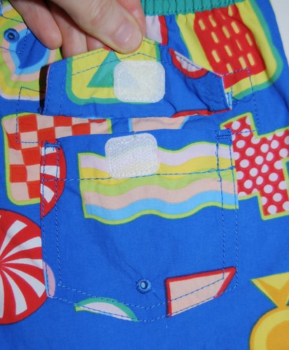 NWT Crewcuts by J. Crew Little Boys Blue Candy Print Swim Trunks sz 4 - Picture 7 of 9