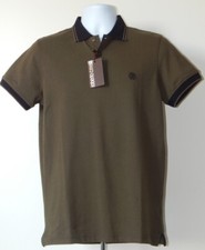 NWT ROBERTO CAVALLI EMBROIDERED Two Tone PIQUE POLO SHIRT Green Black MEDIUM