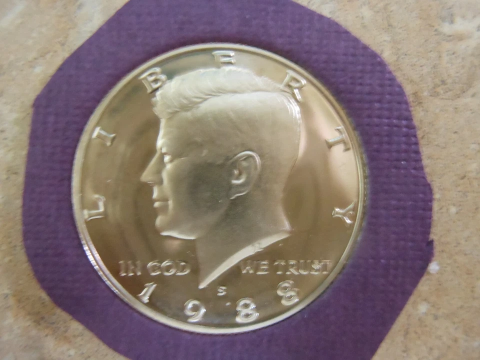 1988-S-Kennedy proof 50C-deep cameo COIN-uncirculated-FREE SHIPPING   b5 - Image 2 of 3