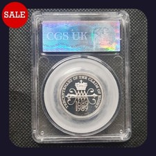 SLABBED | 1989 Silver Proof "Claim of Right" £2 in CGS Slab - CGS 94