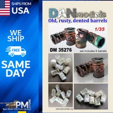 Dan Models 35276 Old, rusty, dented barrels. Set includes 8 barrels resin 1/35