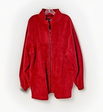Men Full-Zip Up Fleece Jacket XL Soft Warm Lightweight Coat Casual Outdoor Sport