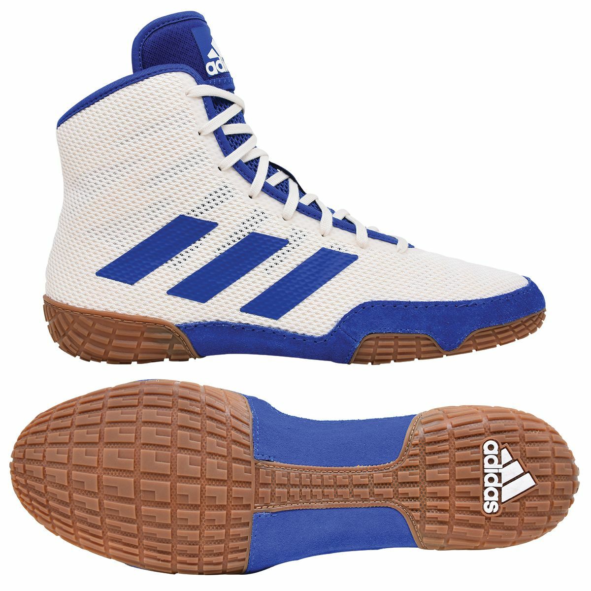 Adidas Tech Fall Kids Wrestling Shoes Size ROYAL/ WHITE for