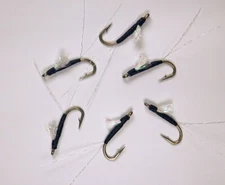 RS-2 Nymph Emergers Sparkle Wing Black - Premium Trout Fly Fishing Flies #22