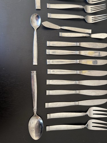 39 Pc Set Cambridge Stainless Flatware Mystic Mirror Used - Picture 9 of 14