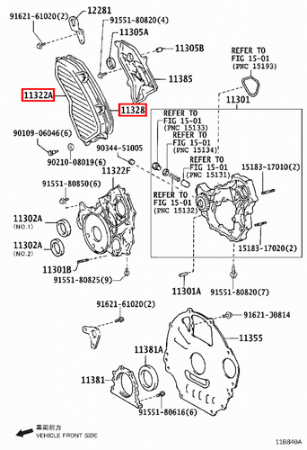 Genuine LandCruiser HZJ79 HZJ78 1HZ 4.2 Diesel Timing Belt Cover w Pad Gasket - Picture 15 of 18
