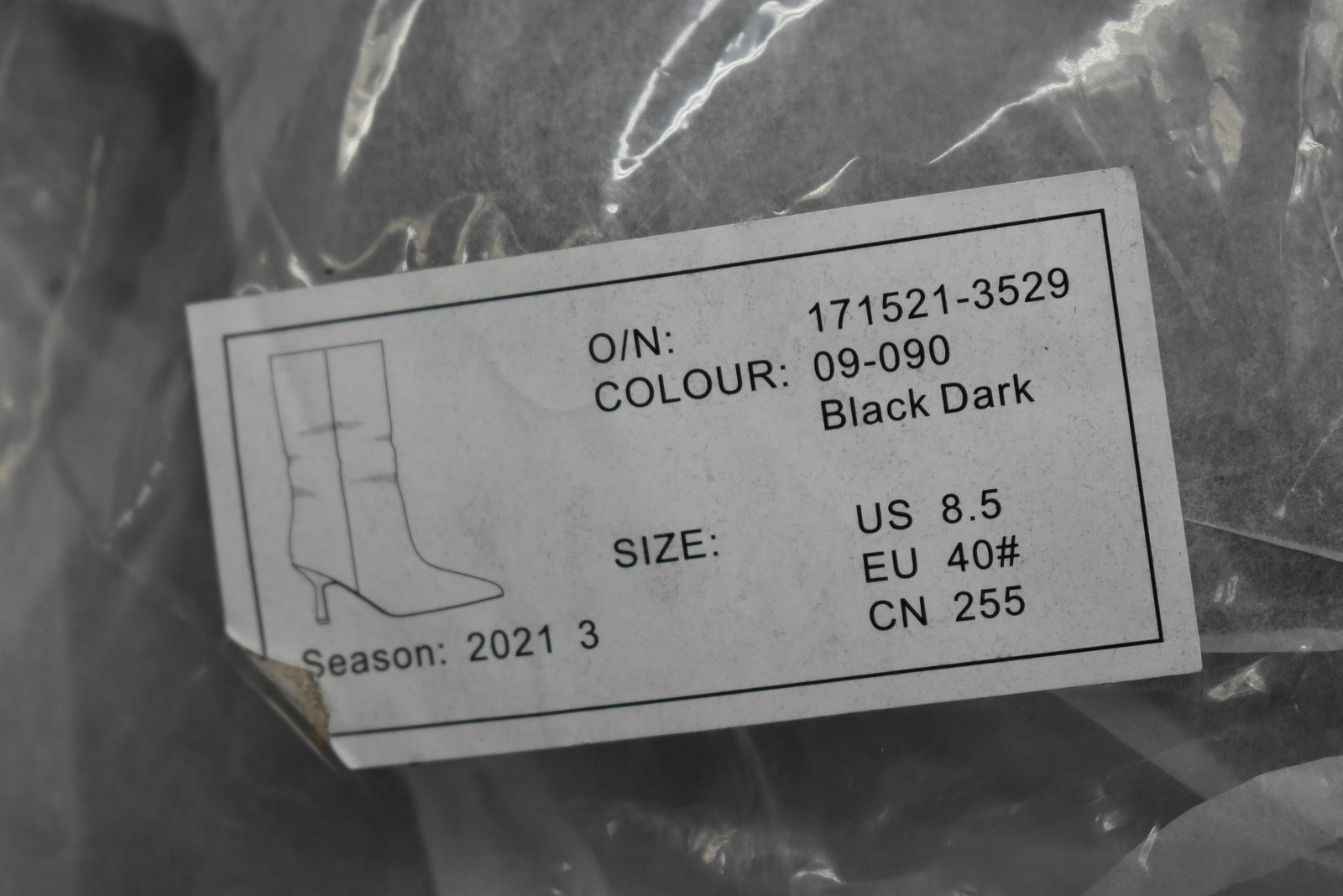 H&M Boots Womens Size 8.5 Black Sock Mid Calf Pointed Toe Stiletto Heel New thumbnail 11