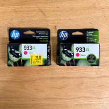 Lot of 2 Genuine HP 933XL Magenta High-Capacity Ink Cartridge Exp 11/23, 02/24