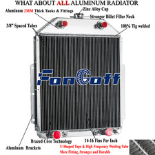3 Rows Aluminum Radiator For 1942-1952 1945 1948 Ford F1 F2 F3 Pickup Flathead
