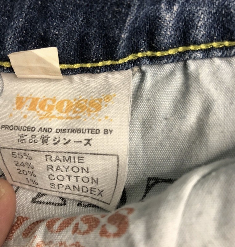Vigoss Jeans Womens Cuffed Straight Leg Jeans Vintage Sz 15 Distressed