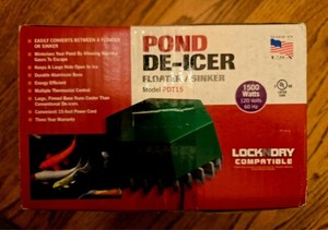 API Pond De-Icer Tank Floater or Sinker Model PDT15 1500 W 120 Volts -Unused