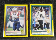 2025 Panini Donruss Demario Douglas Press Proof Yellow W/Arik Armstead (2)card