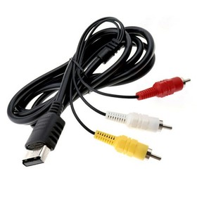 Cable for Sega Dreamcast Console Audio Video TV AV Lead Composite Black 1.8m