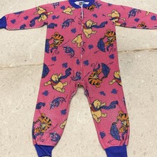 Vintage Winnie The Pooh Tigger Winter Footed Pajamas Aprox 18 Months