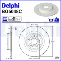 2X Delphi Bremsscheibe BG5048C FüR MERCEDES-BENZ