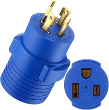Generator to Welder Adapter L14-30P to 6-50R 30 Amp 4 Prong Lock Male Plug to 3