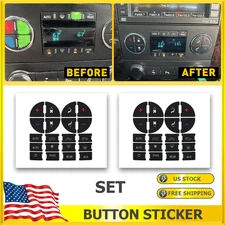 Radio Control Button Repair Decals Sticker For GMC & Chevy 07-13 Car Accessories