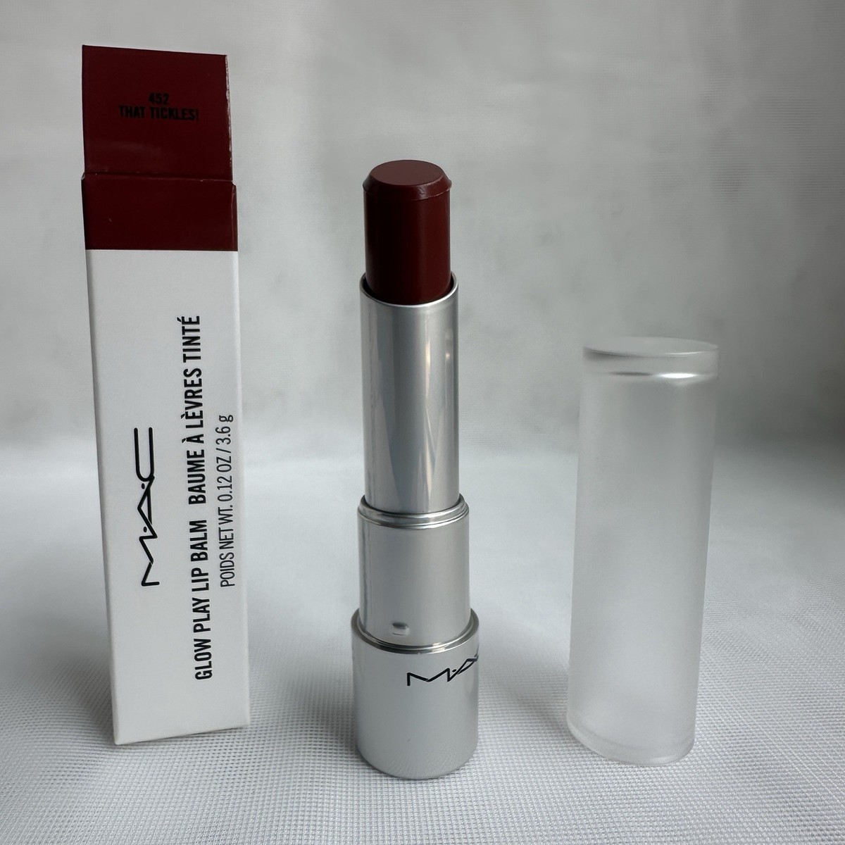 MAC Glow Play Lip Balm Shade （452 THAT TICKLES ）Full Size 3.6g / .12oz NIB