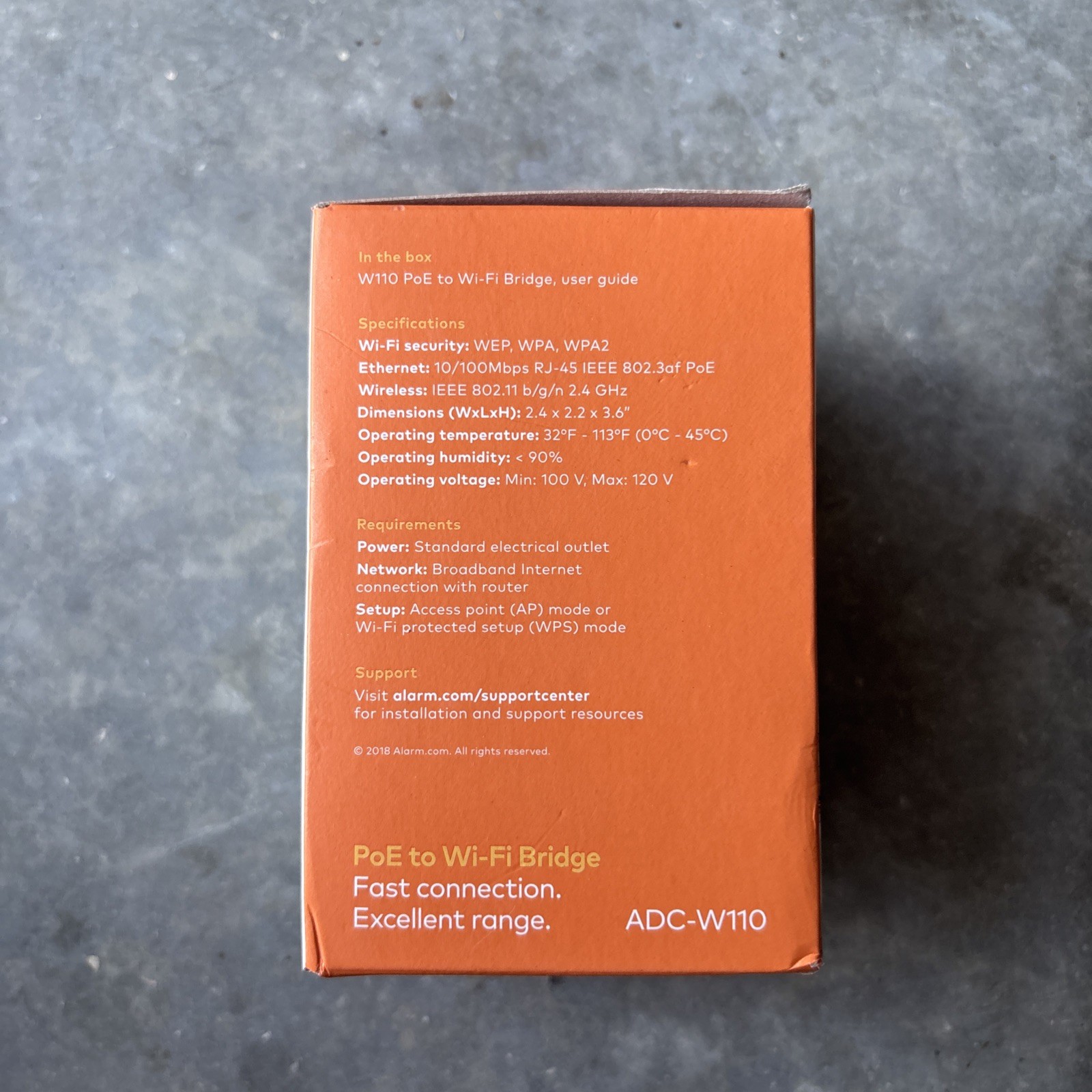 Alarm.com PoE to Wi-Fi Bridge ADC-W110