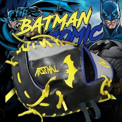 Arsenal Batman Comic Baseball Softball Glove Black Yellow Blue