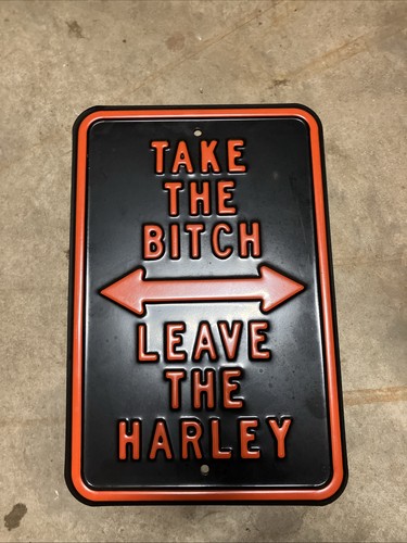 Harley Parking Only Sign 18"X 12" Heavy 2lb+ Metal Embossed Letters B26