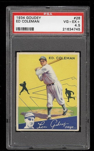 1934 Ed Coleman #28