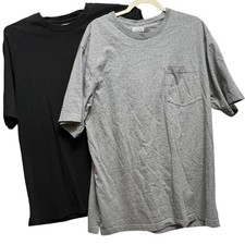 Duluth Trading Co Set Of 2 Mens Sz L T-Shirts Crew Short Sleeve Longtail T Tall