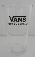 VANS "OFF THE WALL" Pint Glass 16 oz Beer Glass~Skateboarding Sneakers Shoes
