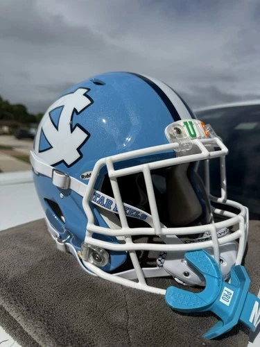 NORTH CAROLINA UNC TARHEELS IRELAND CUSTOM RIDDELL SPEED FOOTBALL HELMET RARE - product listing photo